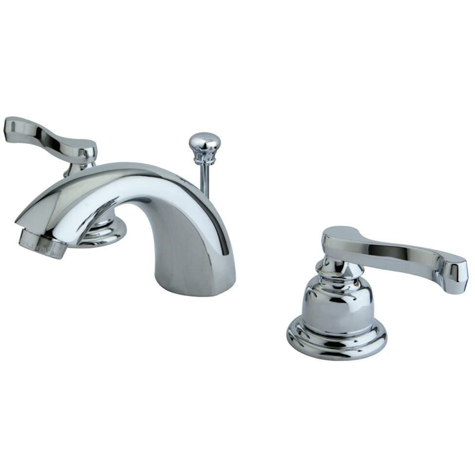 Kingston Brass KB8951FL Mini-Widespread Bathroom Faucet with Pop-Up Drain, 4-1/2-Inch, Polished Chrome