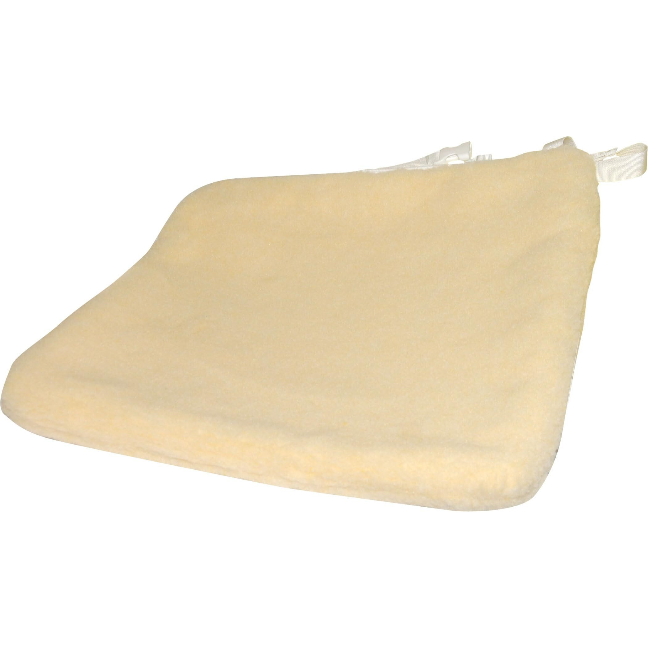 Skil-Care 16" Replacement Synthetic Sheepskin Cushion Cover for Wheelchair or Chair Seats, Pressure Relief Prevents Pressure Sores, Fits 3-4" Cushions, 781035