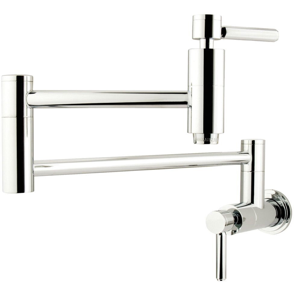 Kingston Brass KS8101DL Concord Pot Filler, 13" Length, Polished Chrome