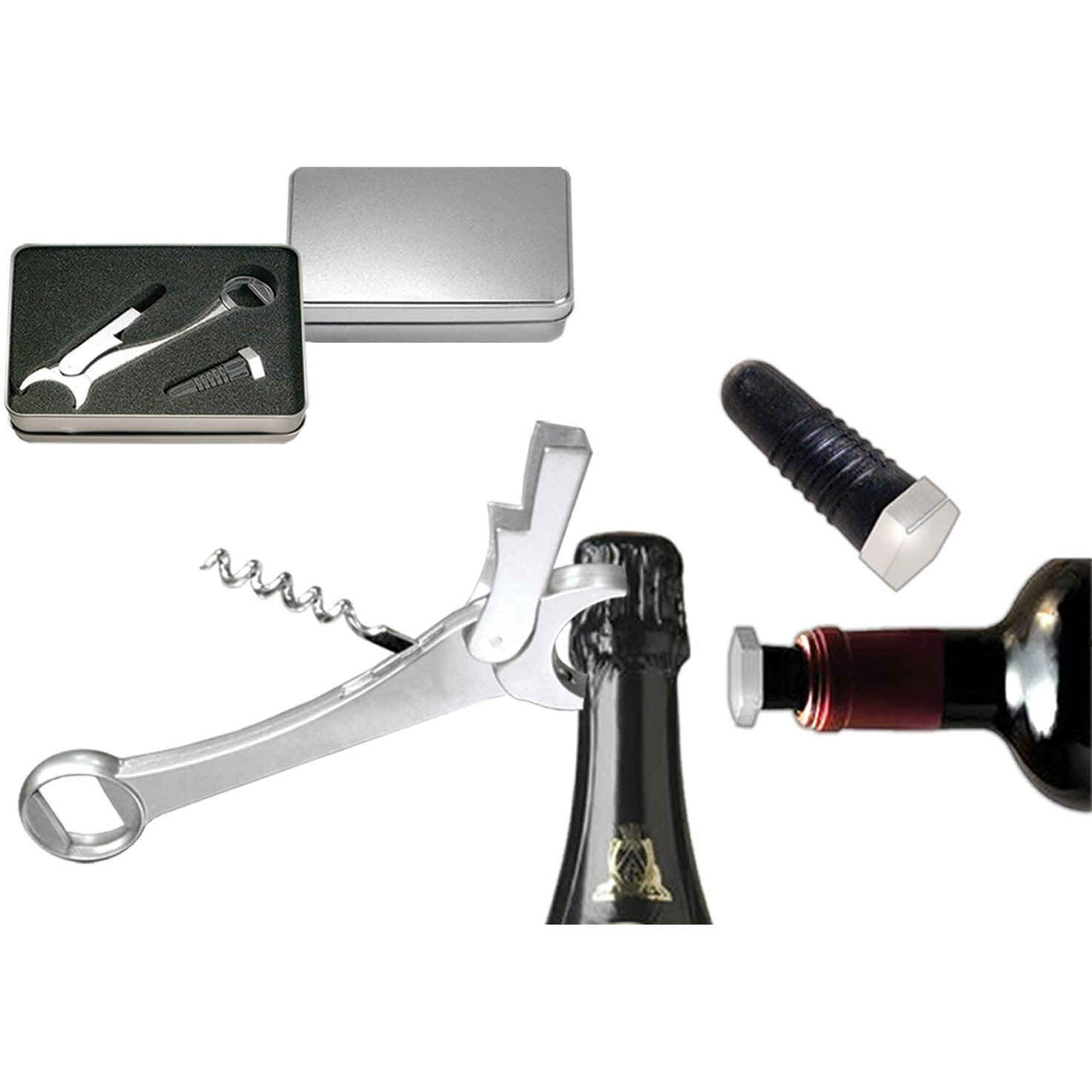 Natico Wrench Design Corker Bottle Opener and Stopper