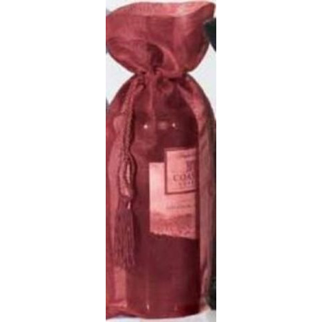 Joann Marrie Designs IBT6X15BU Sheer Metallic Wine Bag - Burgundy