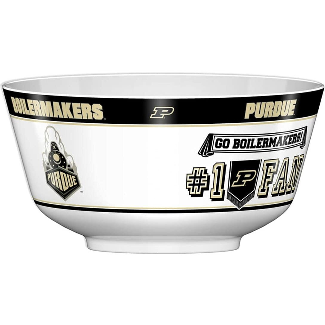 Fremont Die NCAA Purdue Boilermakers Party Snack Bowl, 11.75" Bowl (2 Gallon), White/Team Colors