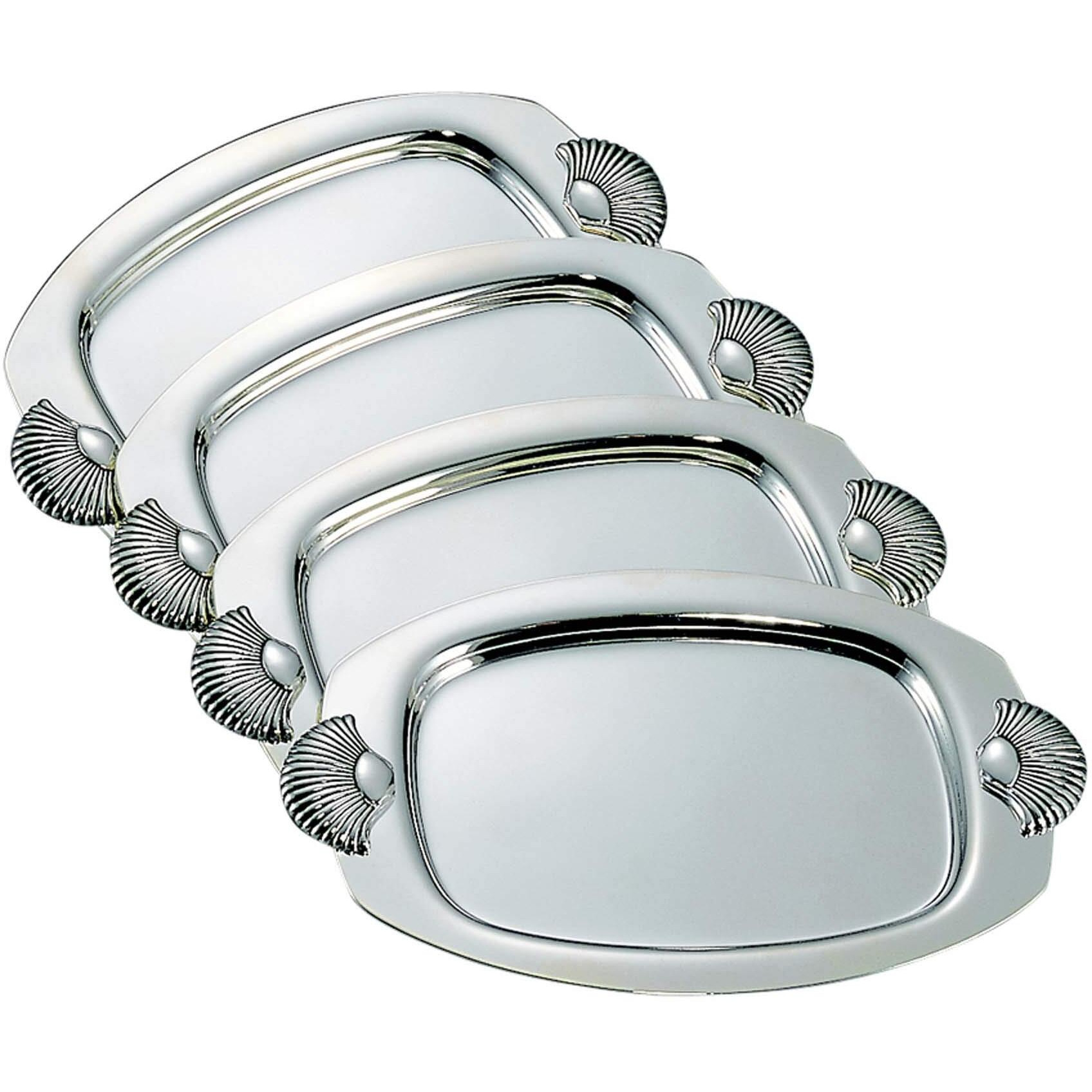 Creative Gifts International 022141 4.25 x 7 in. Nickel Plated Shell Dish44 Set of 4