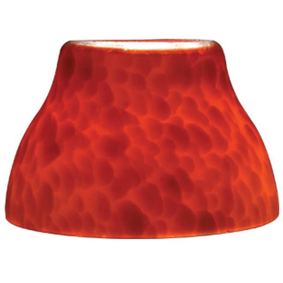 Jesco Lighting QASA103RF Step Cone Glass Shade for Quick Adapt Spot Light, Red Frit Finish