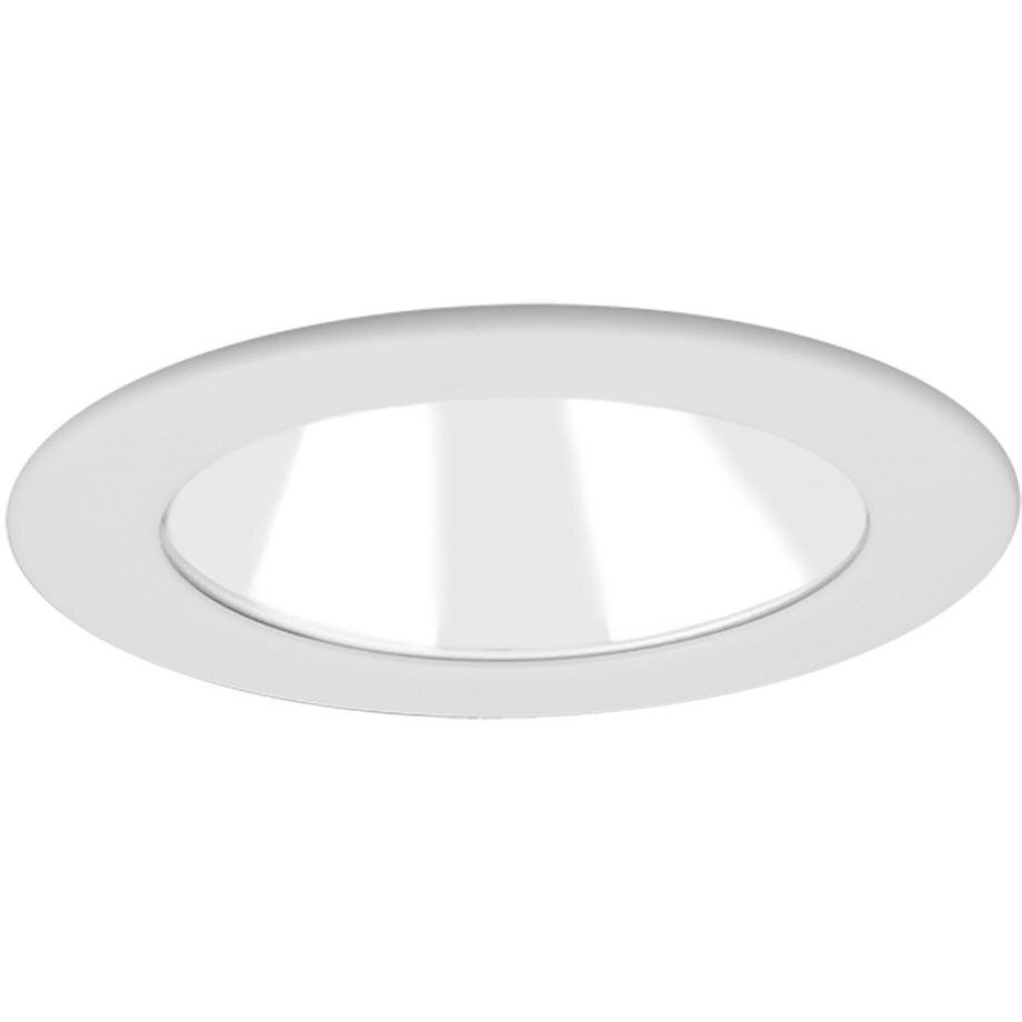 Jesco Lighting TM402WHWH 4-Inch Aperture Low Voltage Trim Recessed Light, Adjustable Open Reflector, All White Finish