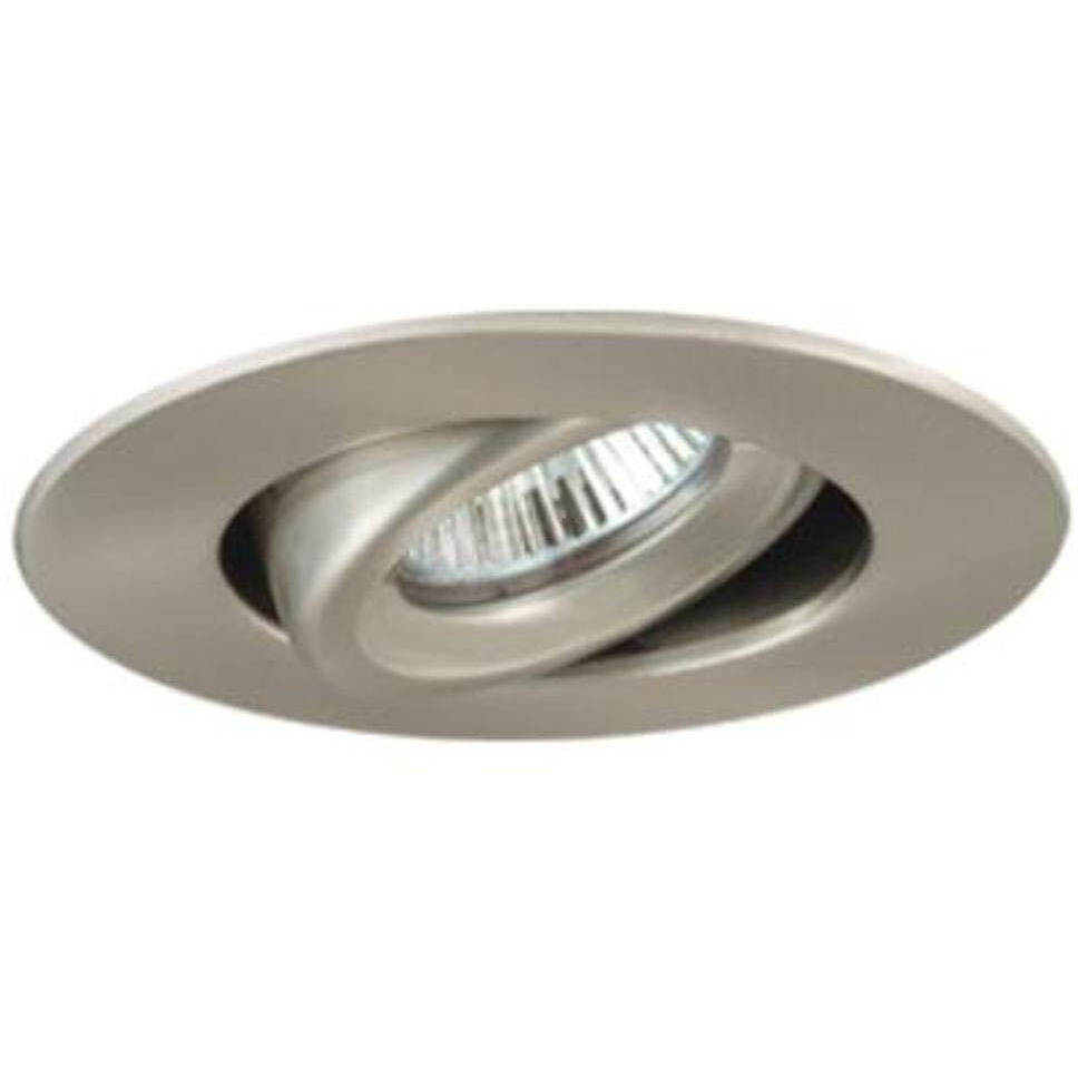 Jesco Lighting TM208ST 2-Inch Aperture Line Voltage Trim Recessed Light, Adjustable Gimbal Ring, Satin Chrome Finish