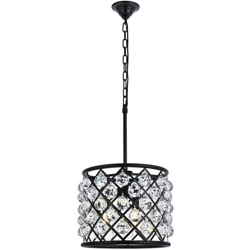 Urban Classic Madison 4 light Matte Black Pendant Clear Royal Cut Crystal - FinishMatte Black - FinishMatte Black - FinishMatte Black - FinishMatte Black - FinishMatte Black Matte Black