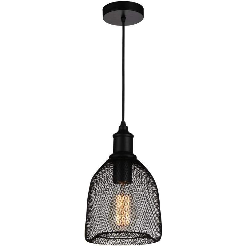 1 Light Down Mini Pendant with Black Finish