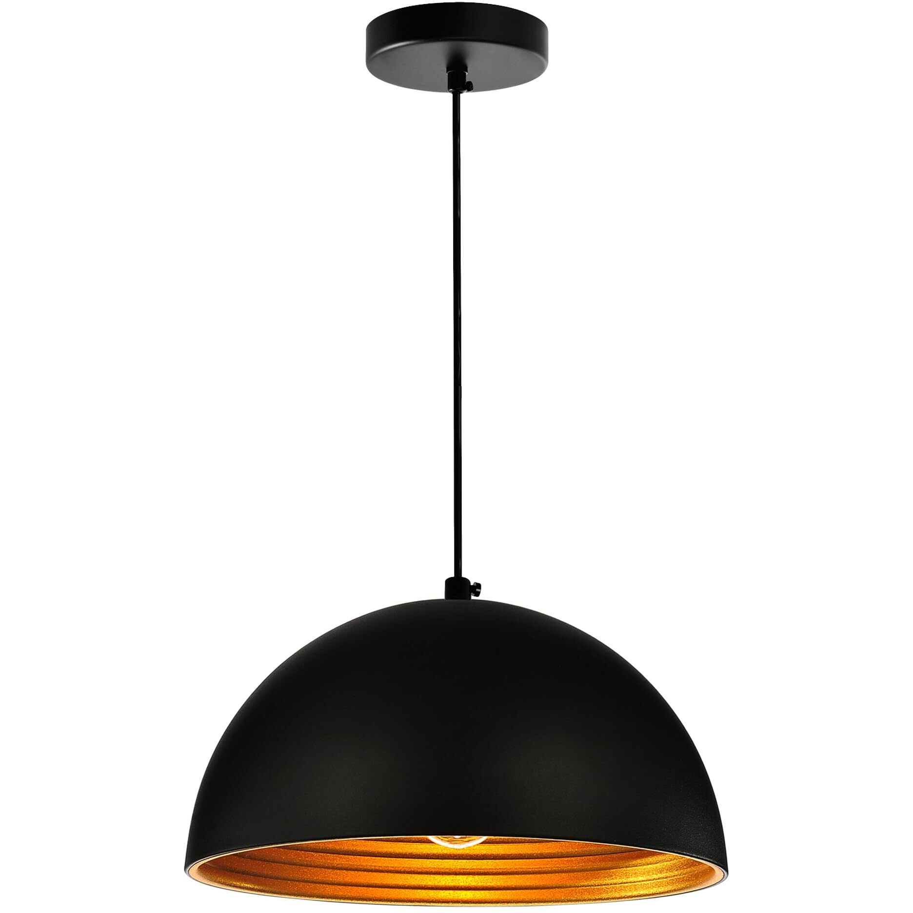 CWI Lighting Modest 1 Light Down Contemporary Metal Mini Pendant in Black