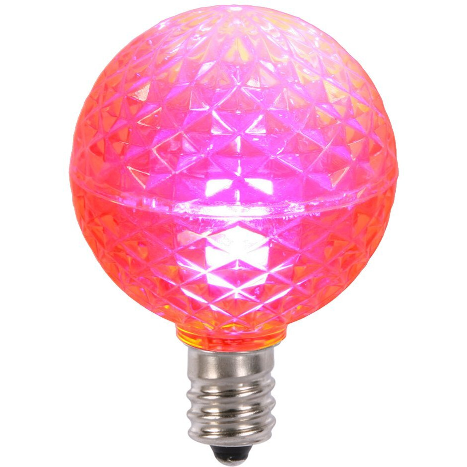 Vickerman G40 LED Pink Replacement Bulb, Package of 25