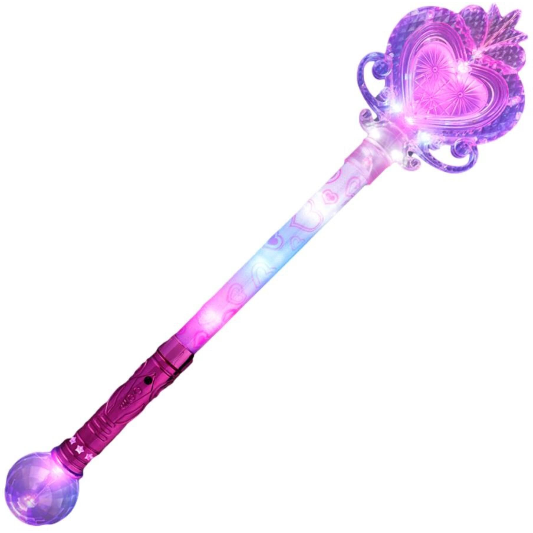 Light Up Huge Heart Prism Scepter Wand