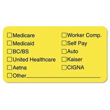 Tabbies Insurance Labels LABEL,INSURNCE LST,250,YW 5114 (Pack of10)