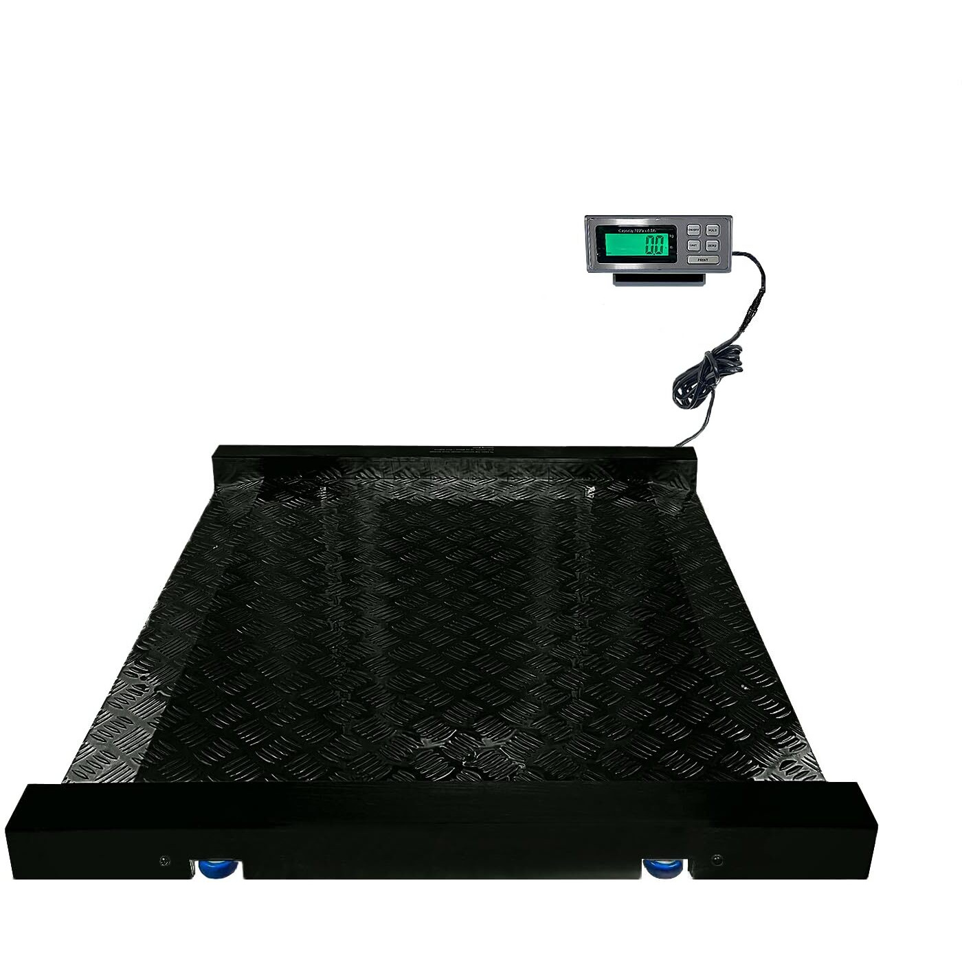 Tree LDS Large Drum Scale, 2000 lb x 0.5 lb Capacity, Heavy-Duty Platform with Curved Edges, Built-in Ramps, and Backlit LCD Display