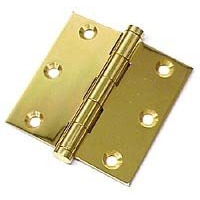 Square Hinge Brass - 3 x 3 in. - Unlacquered Brass