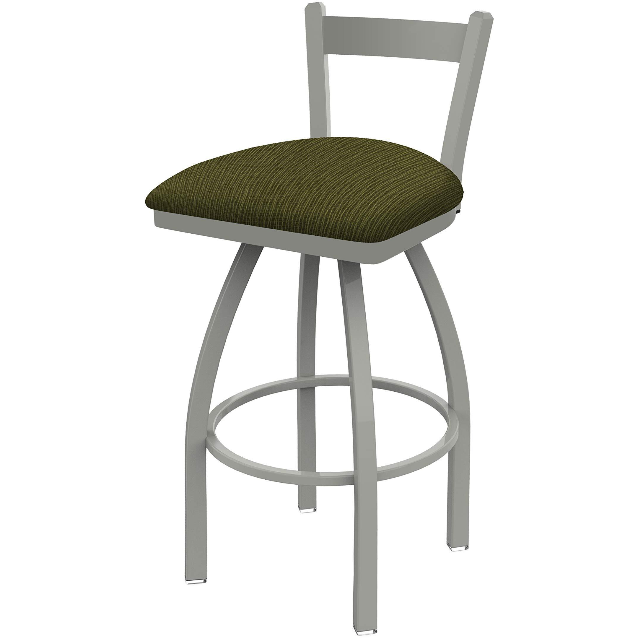 821 Catalina 25" Low Back Swivel Counter Stool with Anodized Nickel Finish and Graph Parrot Seat