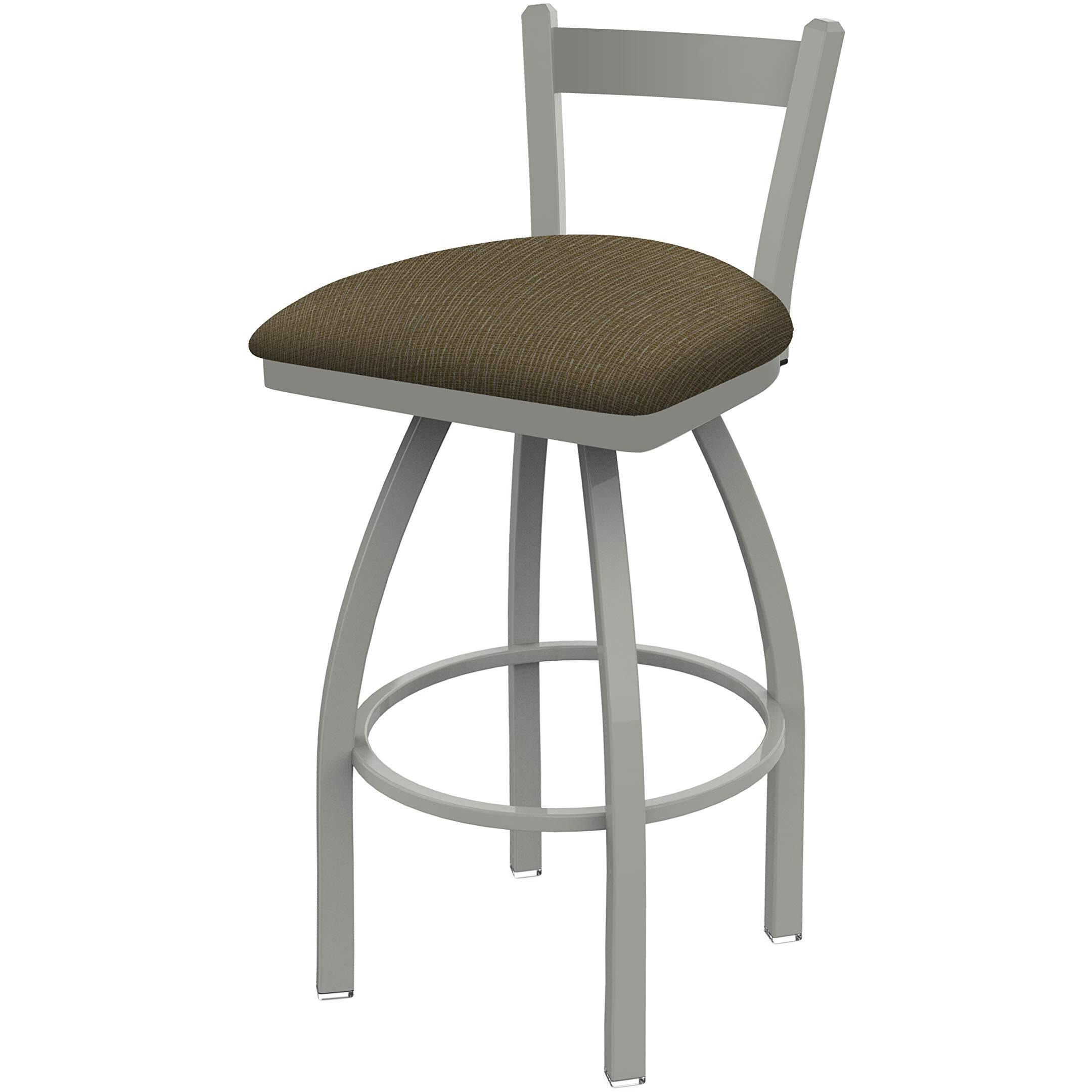 821 Catalina 25" Low Back Swivel Counter Stool with Anodized Nickel Finish and Graph Cork Seat