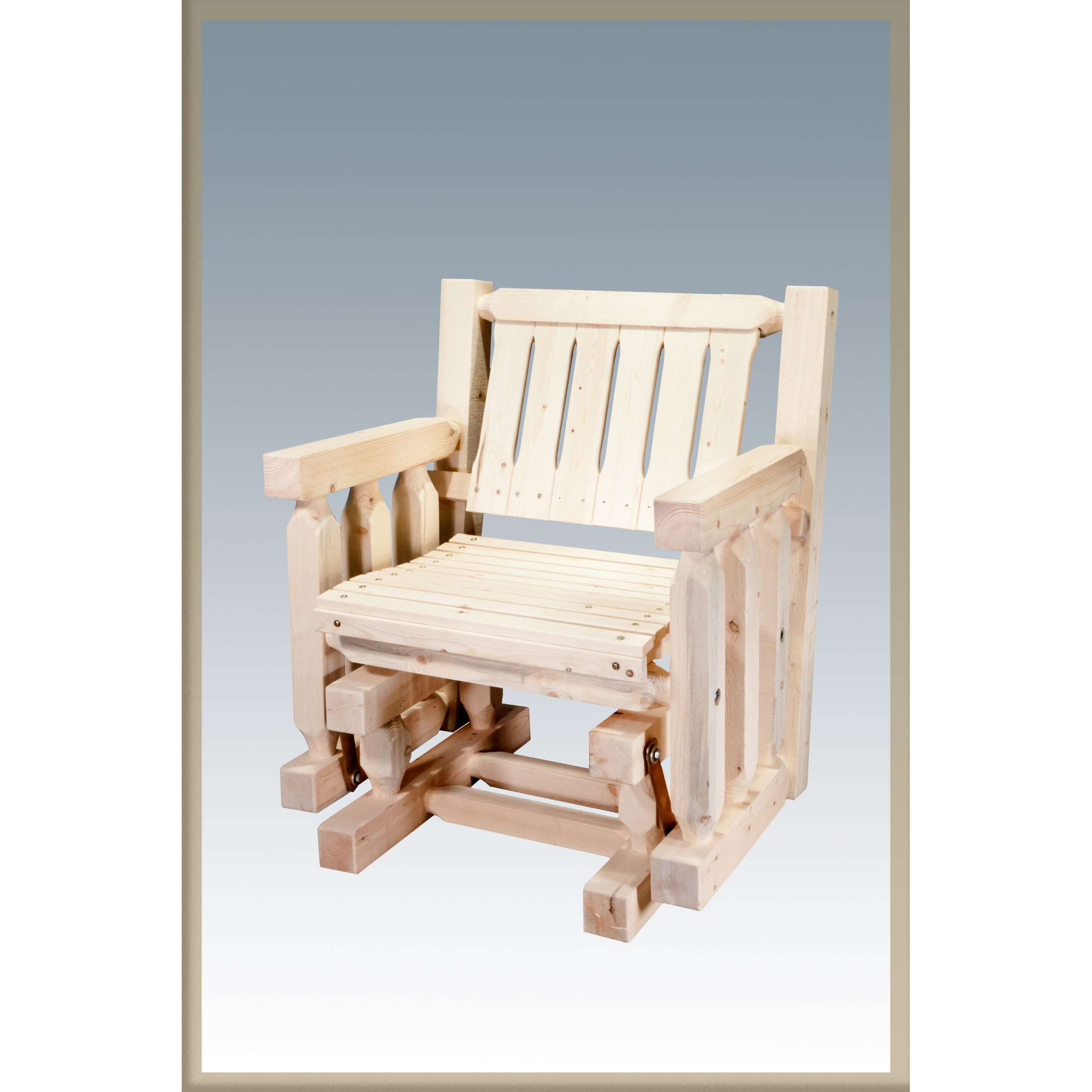 Montana Woodworks Homestead Collection Single Seat Glider, Ready to Finish