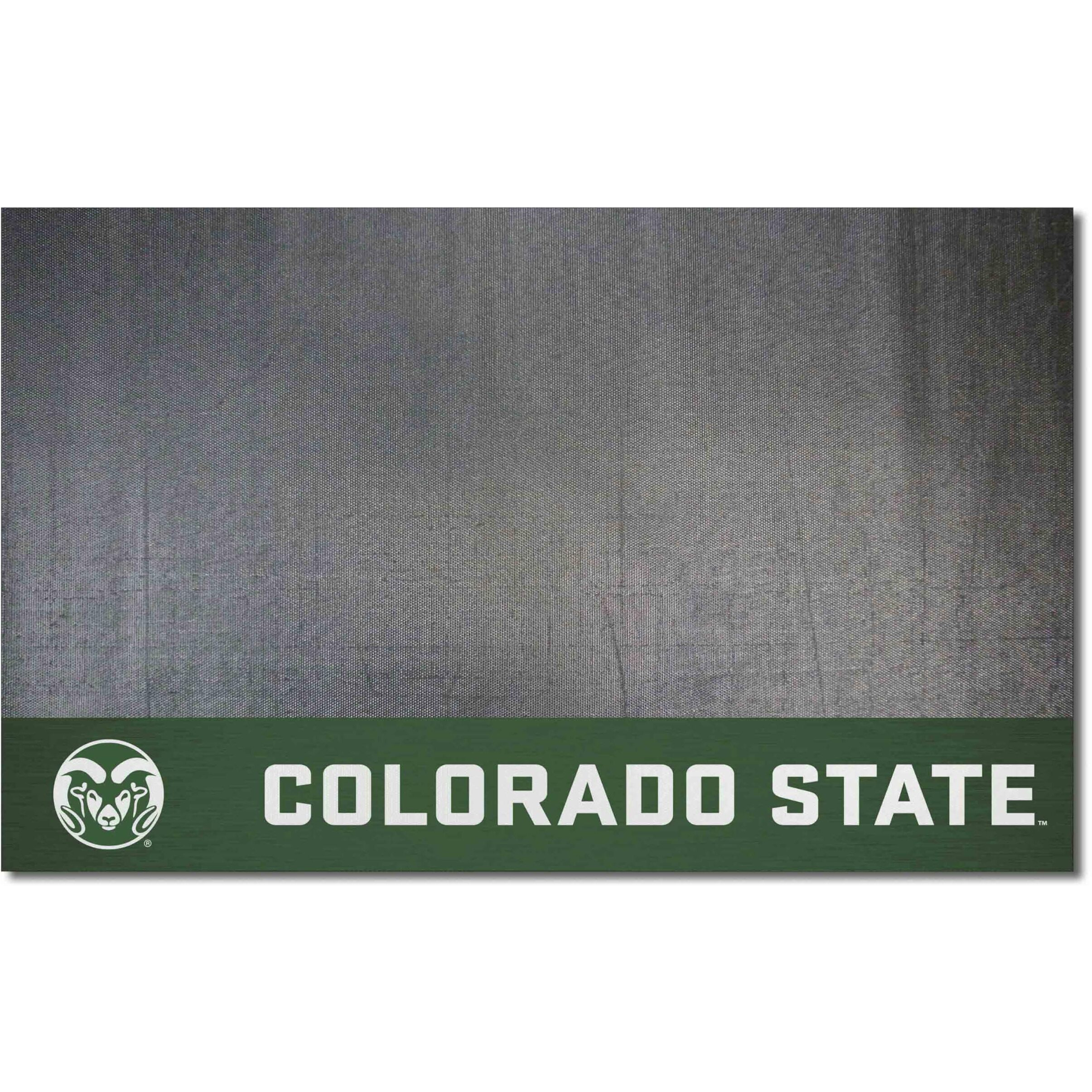 FANMATS 21626 Colorado State Rams Vinyl Grill Mat - 26in. x 42in. - Deck Patio Protective Mat | Oil, flame, and UV resistant