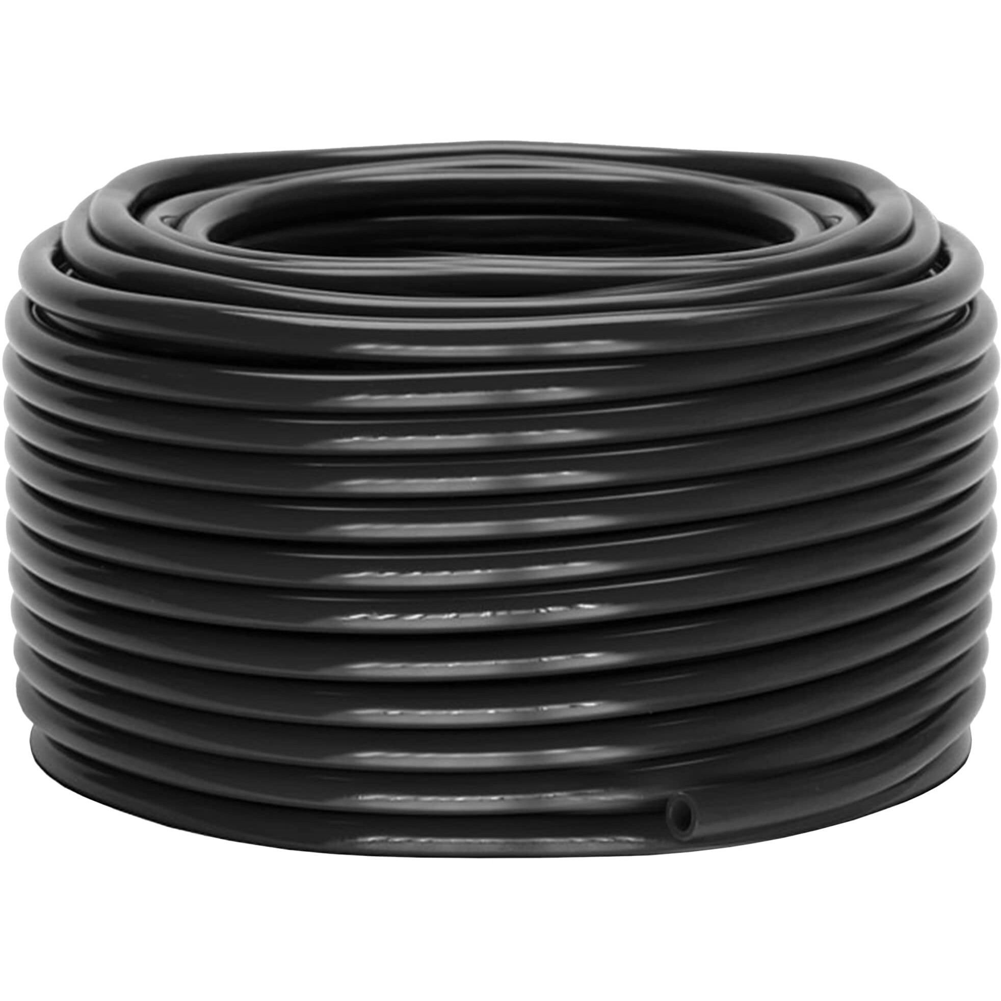 Grow1 Black Vinyl Tubing 1/2 inch x 100ft Roll Irrigation Tubing, Plastic Tube, Flexible for Water Garden, Pond, Air, Hydroponics and Horticulture use