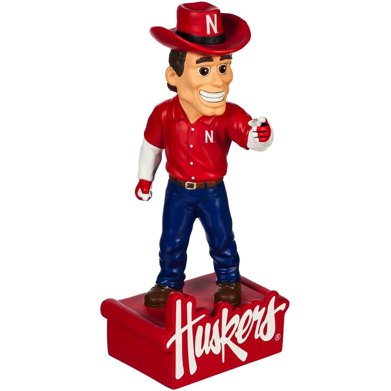 Team Sports America NCAA University of Nebraska Fun Colorful Mascot Statue 12 Inches Tall