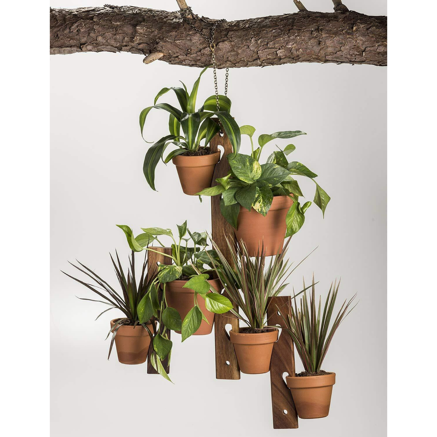 Kalmar Home 6 Pot Hanging Plant Holder - 3 Piece Set