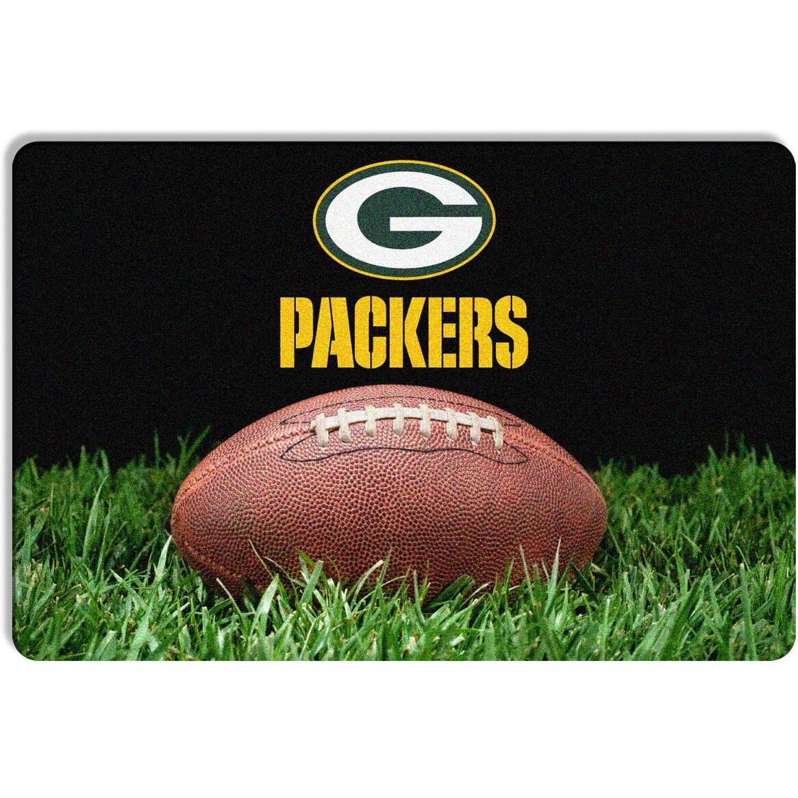 NFL Green Bay Packers Classic Football Pet Bowl Mat, Large