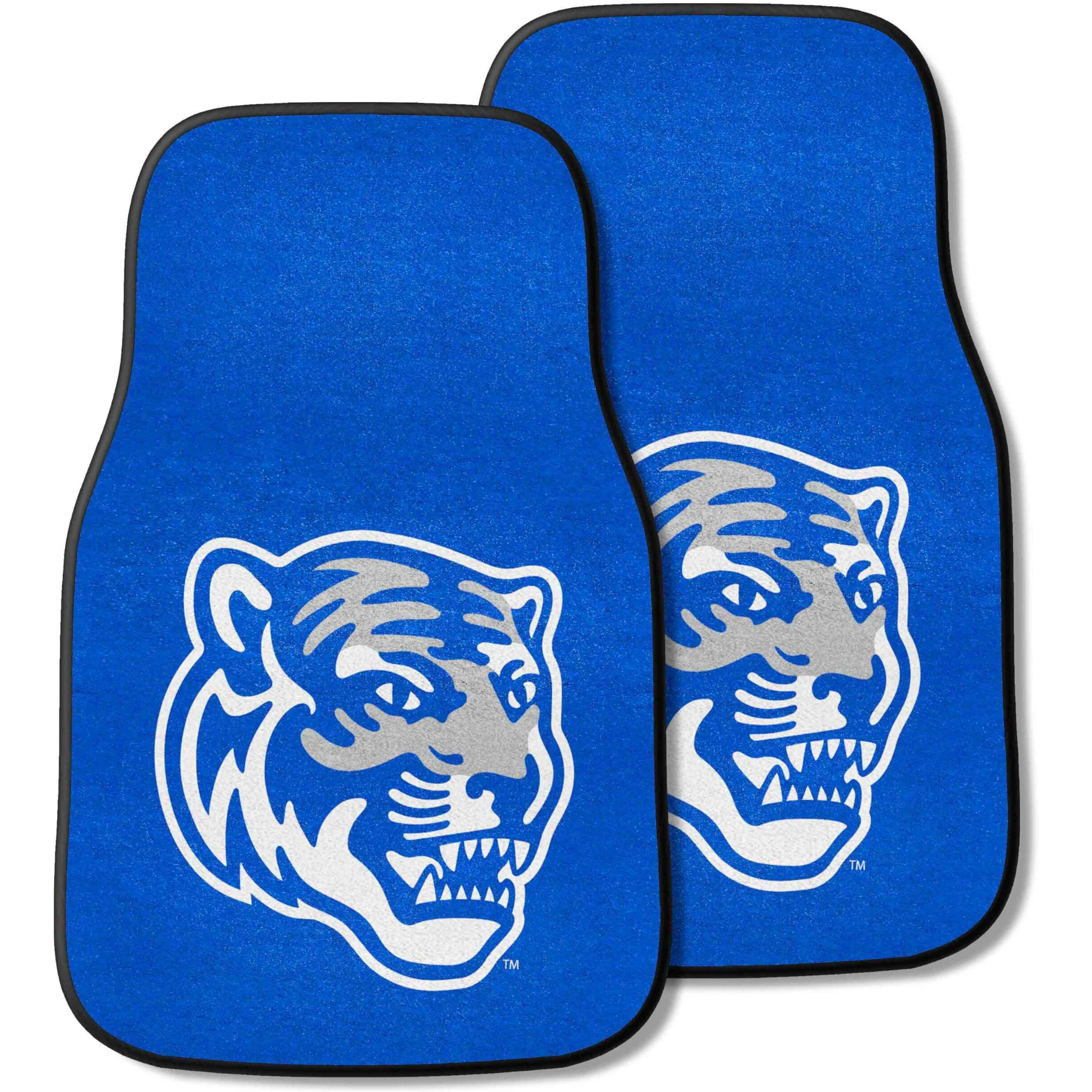 FANMATS 1441 University of Memphis - 2 Pieces, Front Row Automotive Floor Mats, Non-Slip Backing, Team Colors