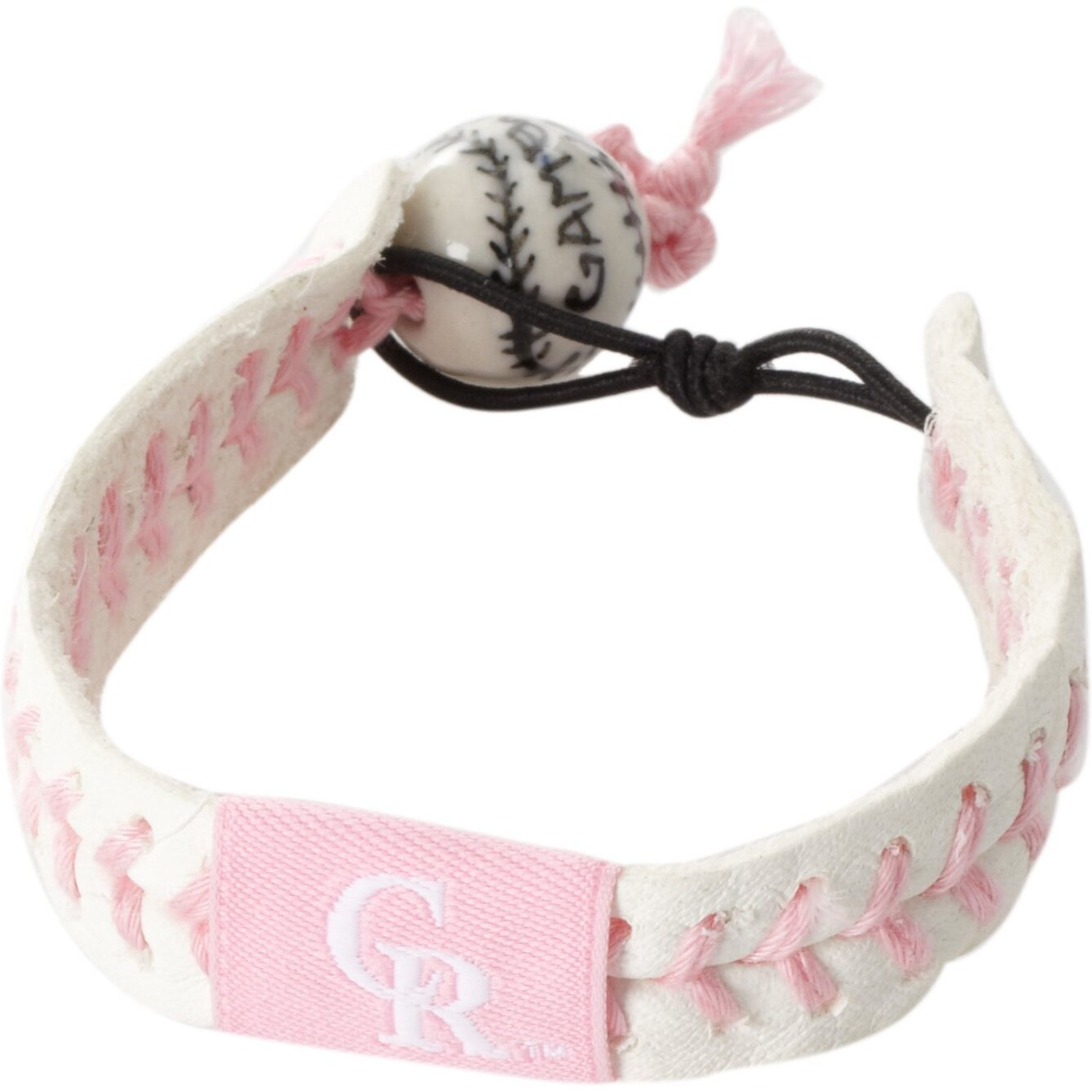 MLB Colorado Rockies Pink Baseball Bracelet