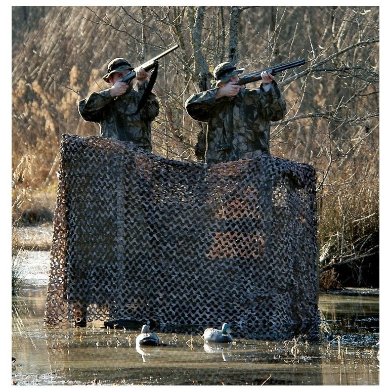 Rothco CamoSystems Basic Series Military Spec Camouflage Net with Mesh Netting Attached, Small, 9'10" x 9'10&quotL, Original Camo - Green/Brown