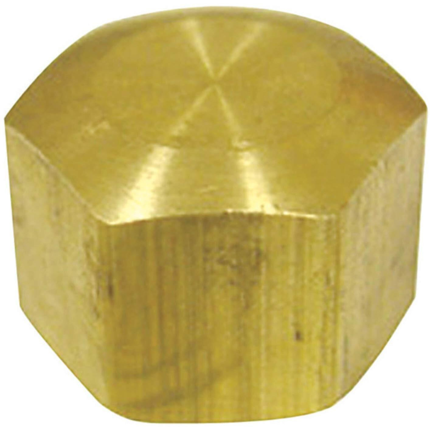 JMF 3/8 in. Dia. Compression to Compression Yellow Brass Cap