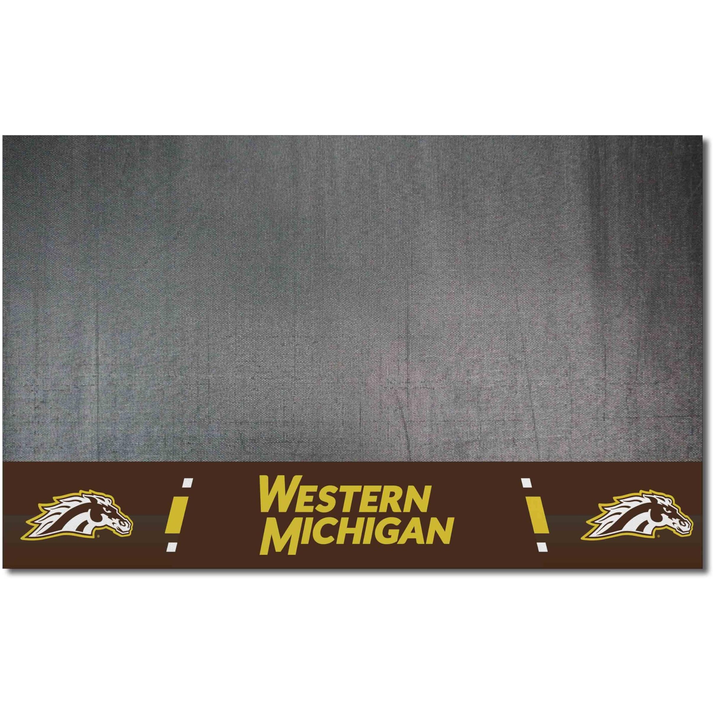 FANMATS 22013 Western Michigan Broncos Vinyl Grill Mat - 26in. x 42in. - Deck Patio Protective Mat | Oil, flame, and UV resistant