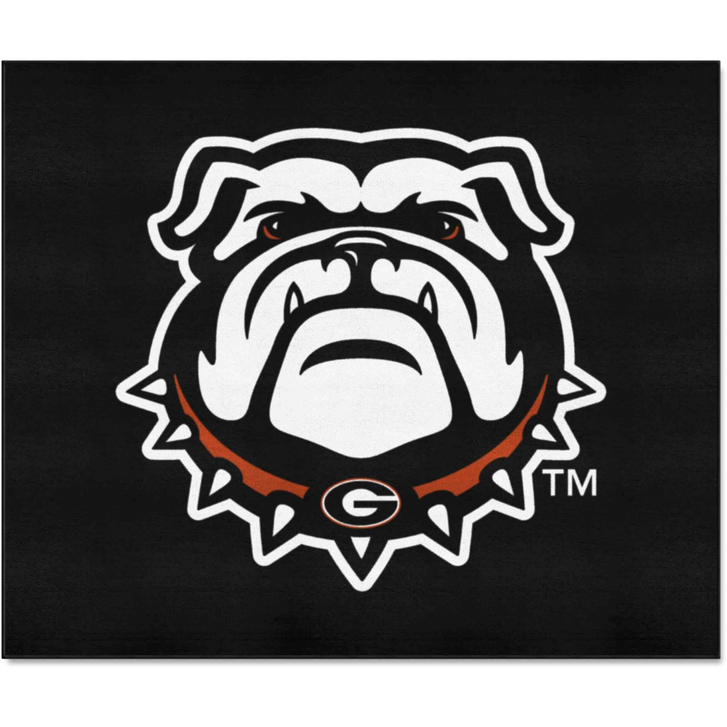 FANMATS 22867 Georgia Bulldogs Tailgater Rug - 5ft. x 6ft. Sports Fan Area Rug, Home Decor Rug and Tailgating Mat - Bulldog Logo, Black