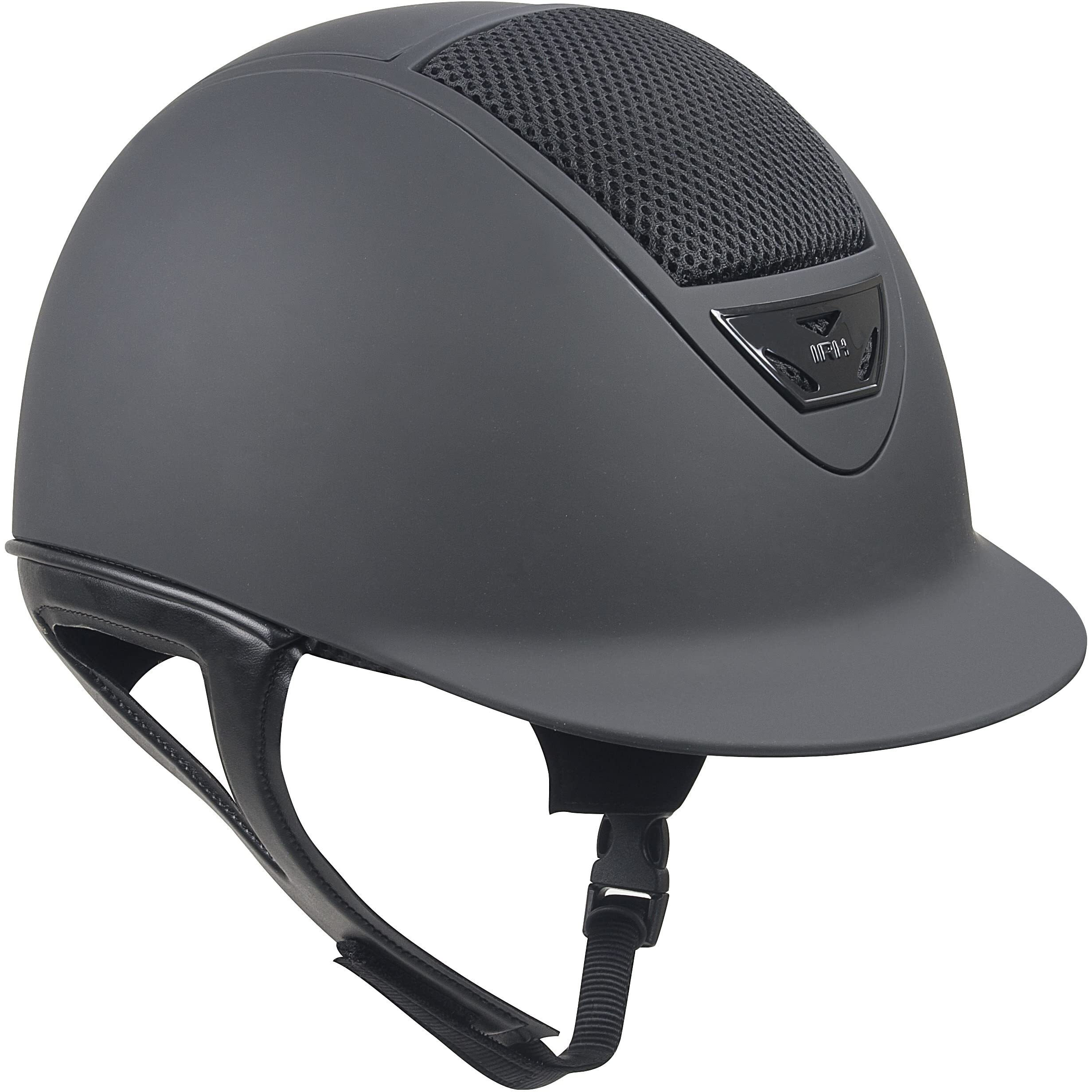 IRH XLT Horse Riding Helmet, Matte Black with Matte Frame, Medium