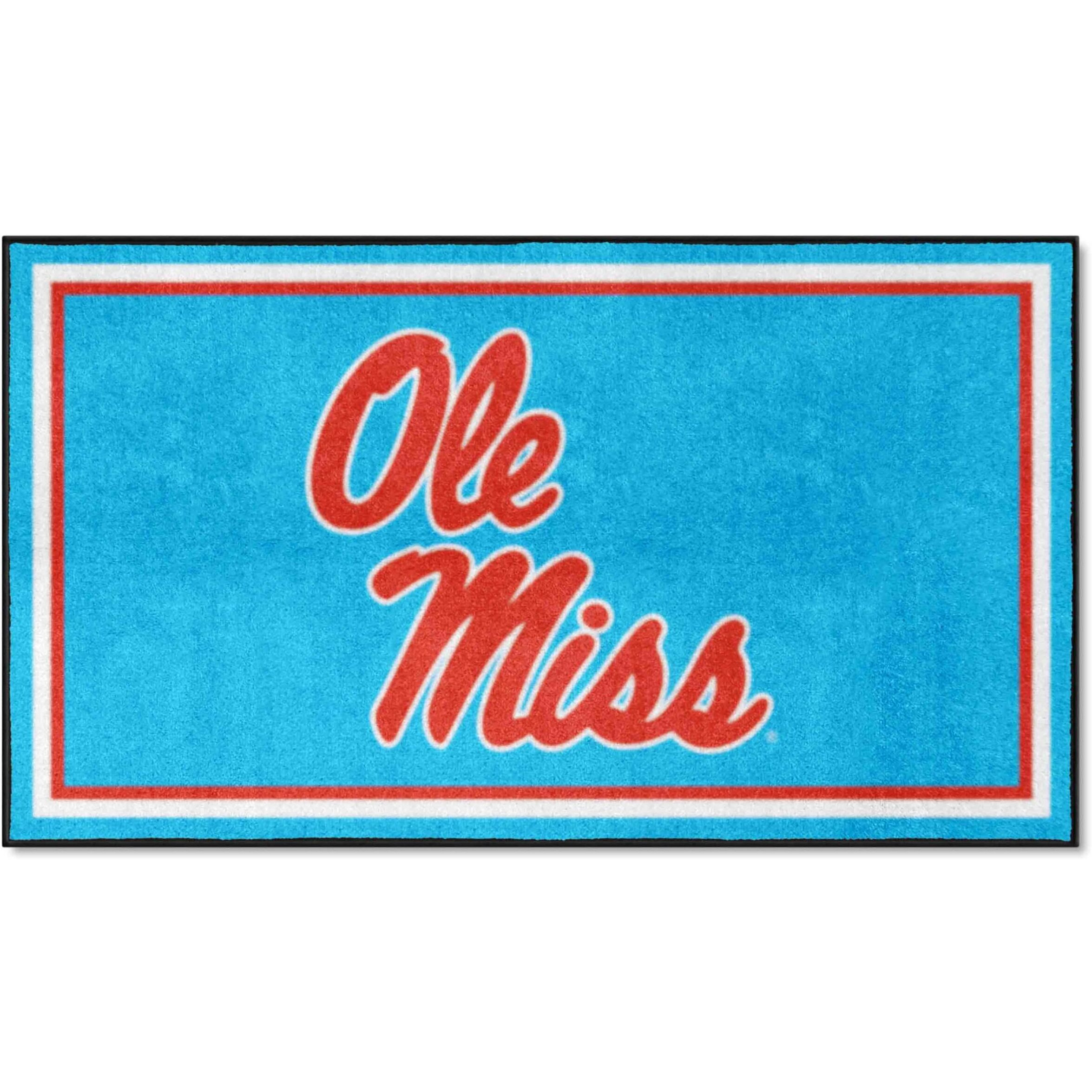 FANMATS 27226 NCAA Ole Miss Rebels 3ft. x 5ft. Plush Area Rug | Sports Fan Area Rug, Home Decor Rug and Tailgating Mat