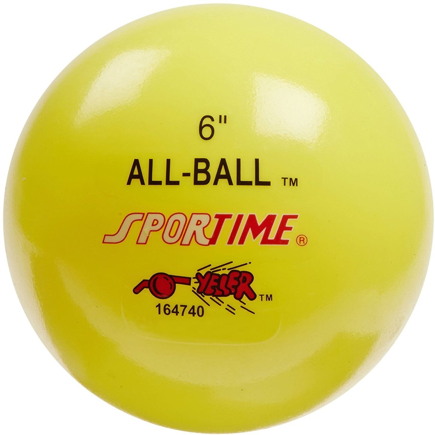 Sportime Inflatable All-Ball, Multi-Purpose, 6 Inches, Yellow, Each