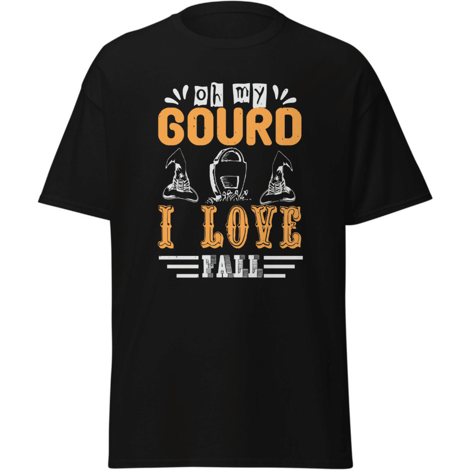 Halloween Oh My Gourd I Love Fall T-Shirt Design Merchyprint Black  Size Medium(D0102Hgd4Xu)