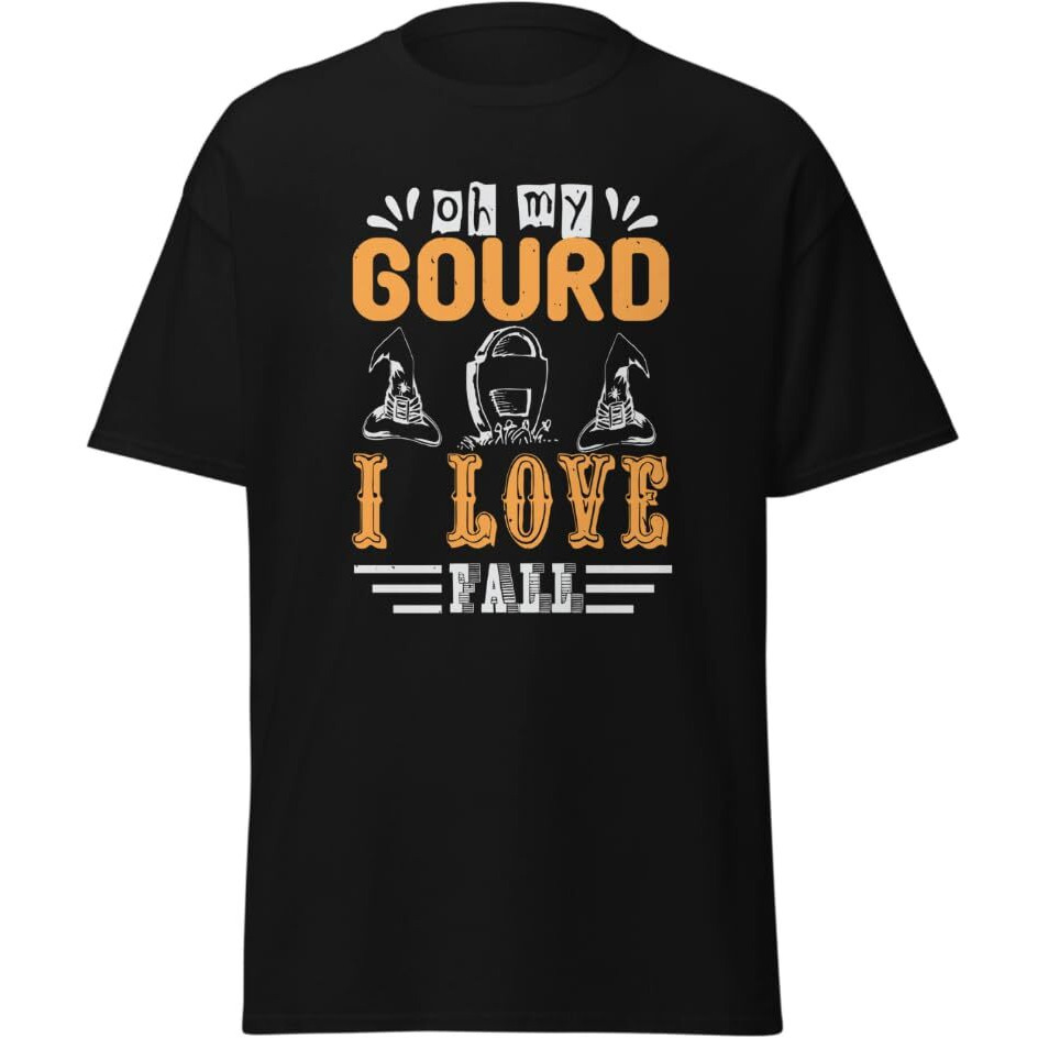 Halloween Oh My Gourd I Love Fall T-Shirt Design Merchyprint Black  Size Medium(D0102Hgd4Xu)