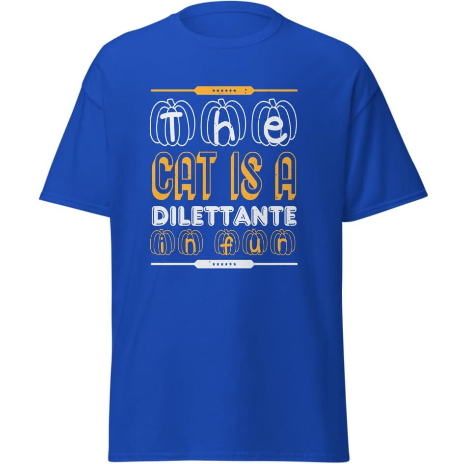 Cat Is A Dilettante Halloween T-Shirt Design Merchyprint Black  Size Medium(D0102Hgdnea)