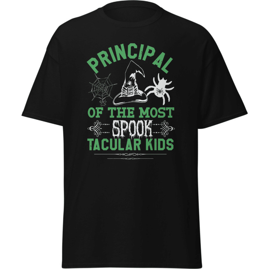 Halloween Asst Principal Spook T-Shirt Designs Merchyprint Black  Size Medium(D0102Hgdnqa)