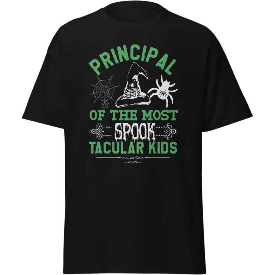 Halloween Asst Principal Spook T-Shirt Designs Merchyprint Black  Size Medium(D0102Hgdnqa)