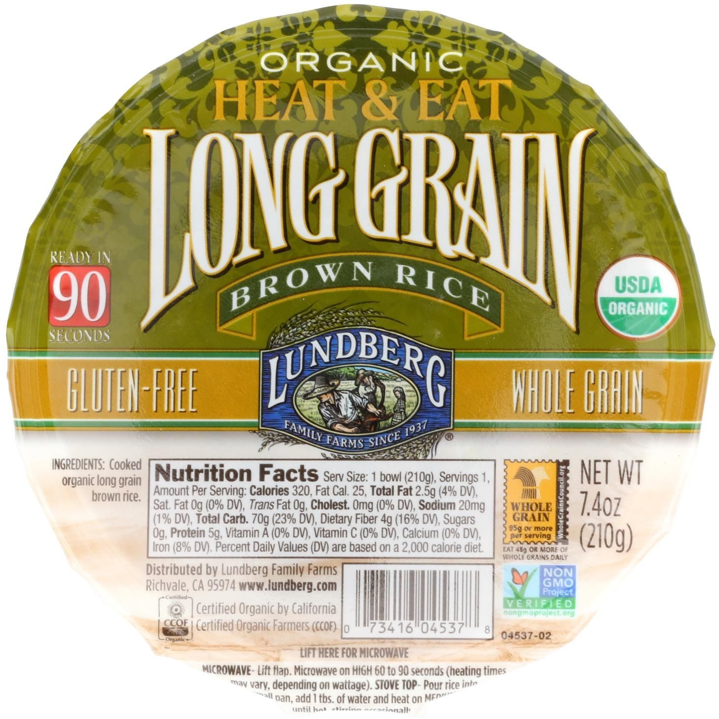 Lundberg Family Farms Organic Long Grain Brown Rice - Case Of 12 - 74 Oz(D0102H5Kslp)