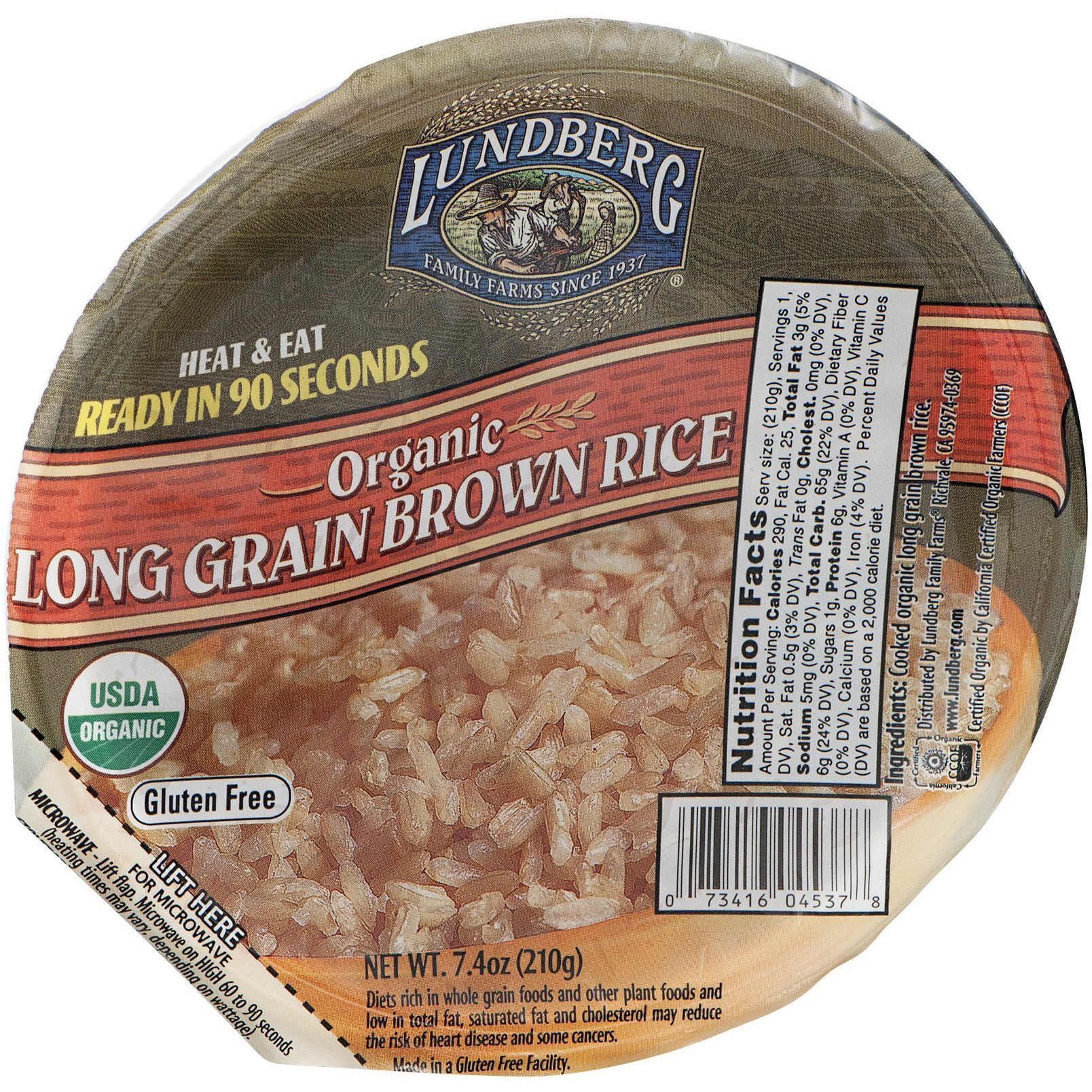 Lundberg Family Farms Organic Long Grain Brown Rice - Case Of 12 - 74 Oz(D0102H5Kslp)