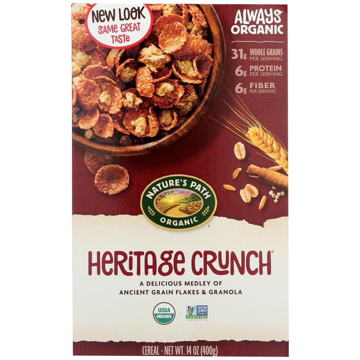 Natures Path Organic Heritage Crunch Cereal - Case Of 12 - 14 Oz(D0102H5Kbrx)