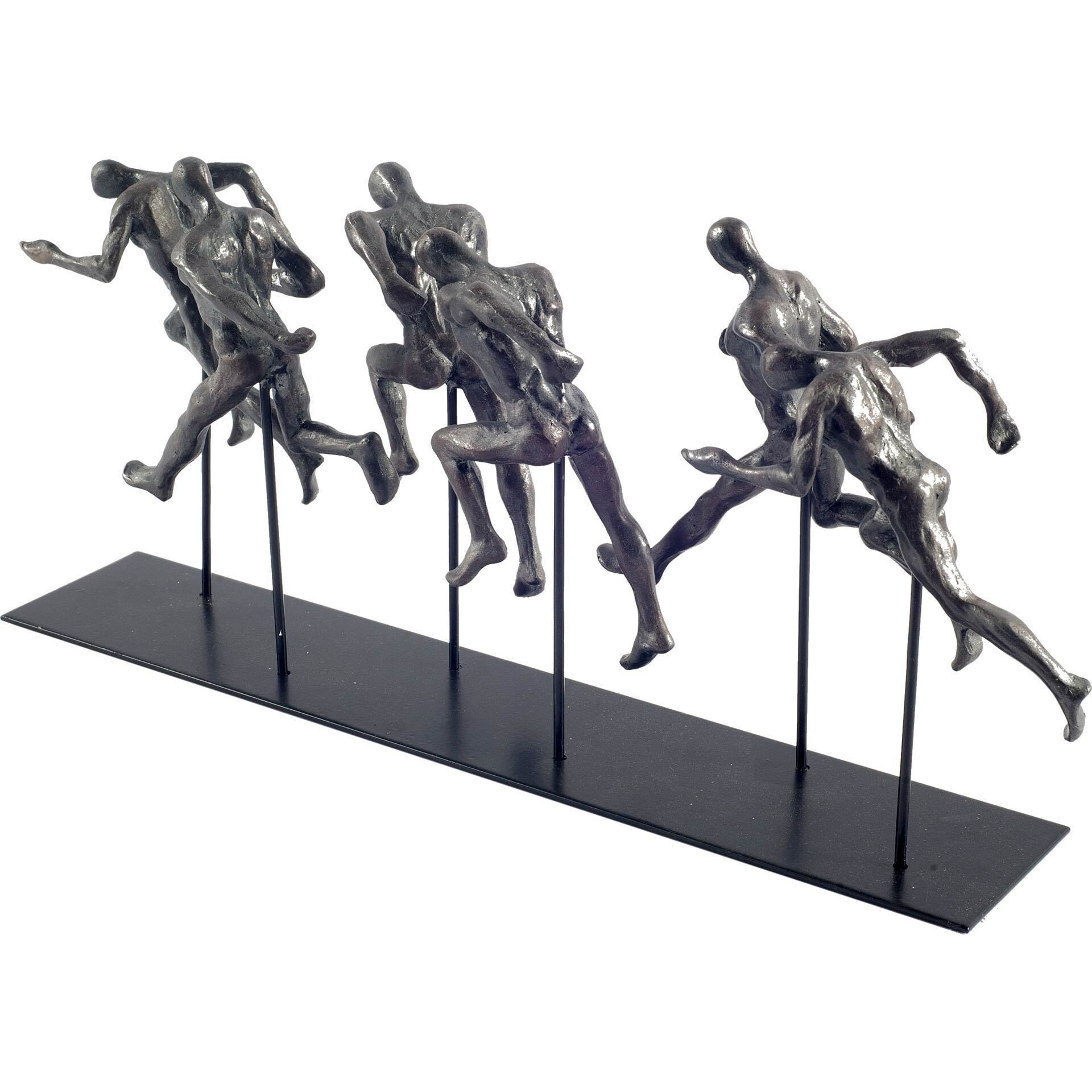 Black Resin Sprinters Sculpture