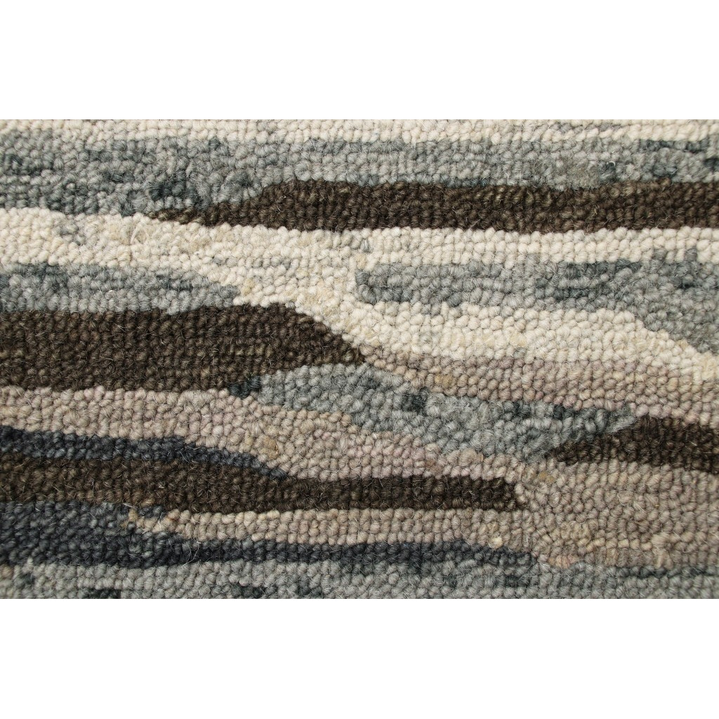 4 Round Brown And Gray Camouflage Area Rug