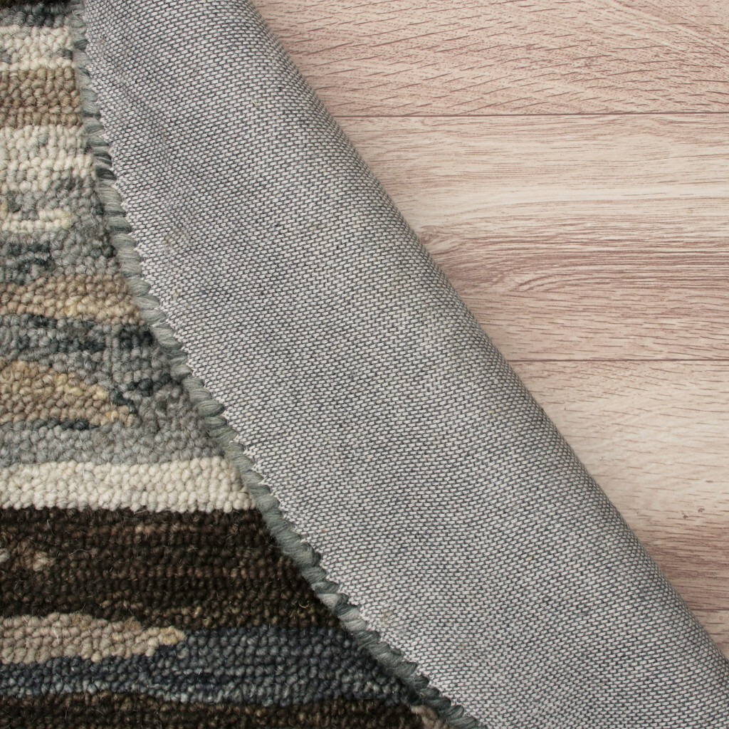 4 Round Brown And Gray Camouflage Area Rug