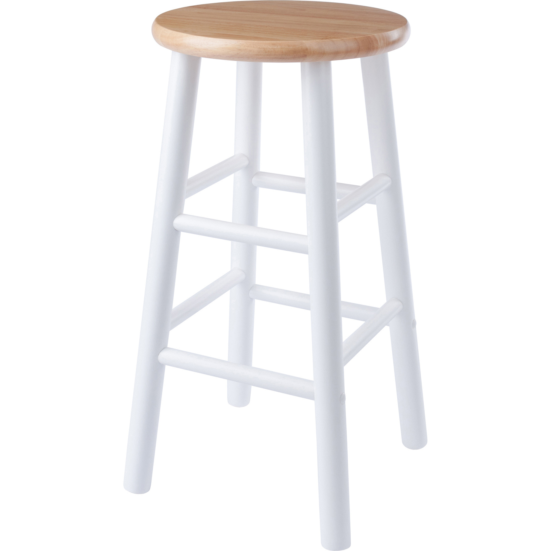 Huxton 2-Pc Counter Stool Set  Natural And White