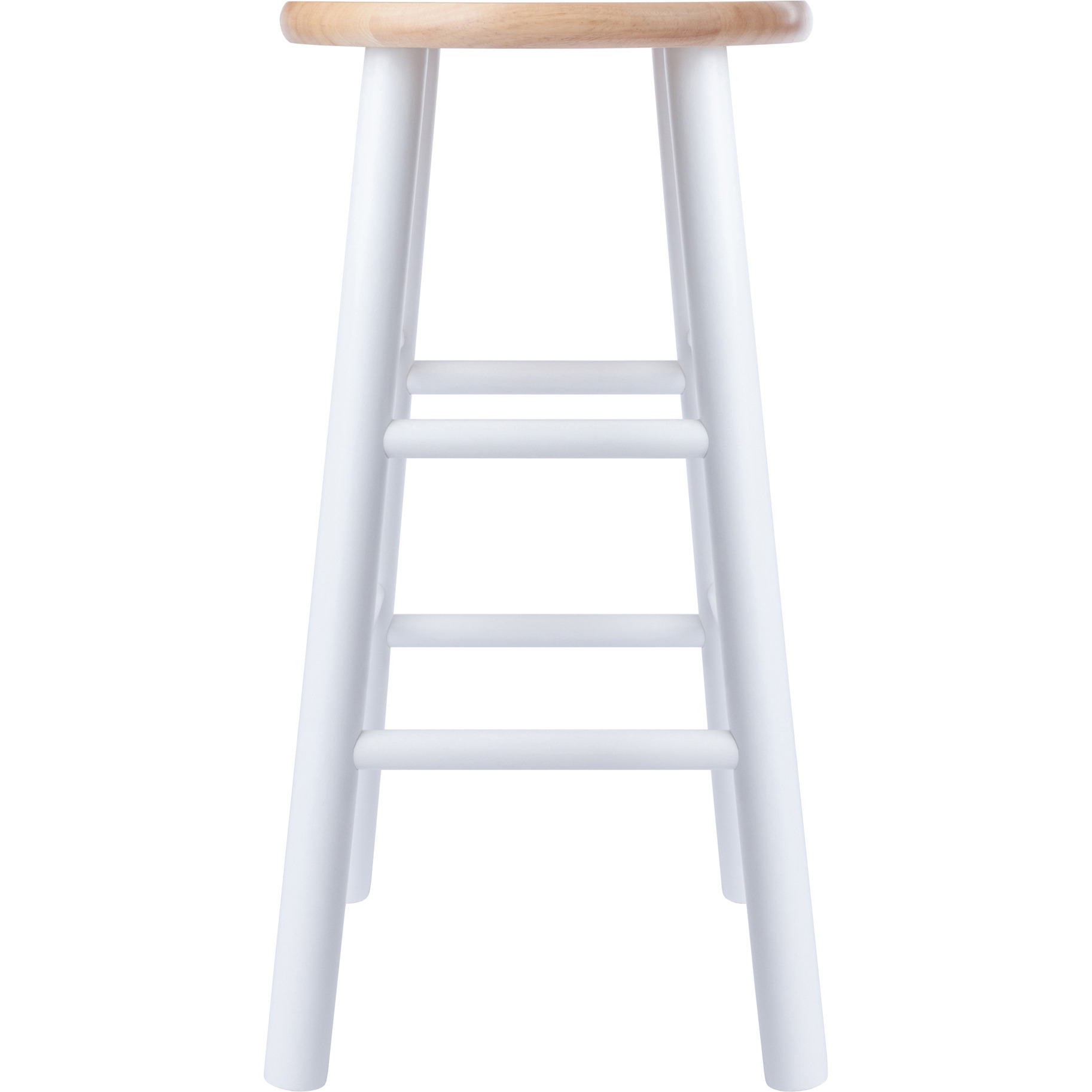 Huxton 2-Pc Counter Stool Set  Natural And White