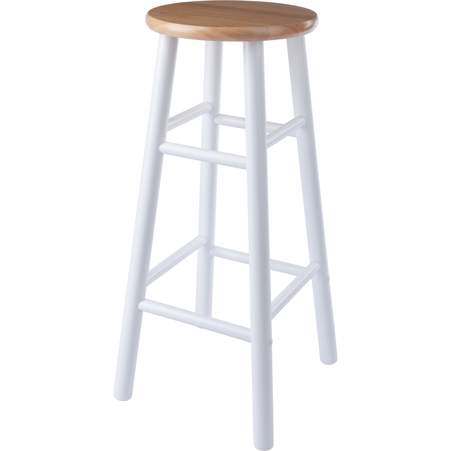 Huxton 2-Pc Bar Stool Set  Natural And White