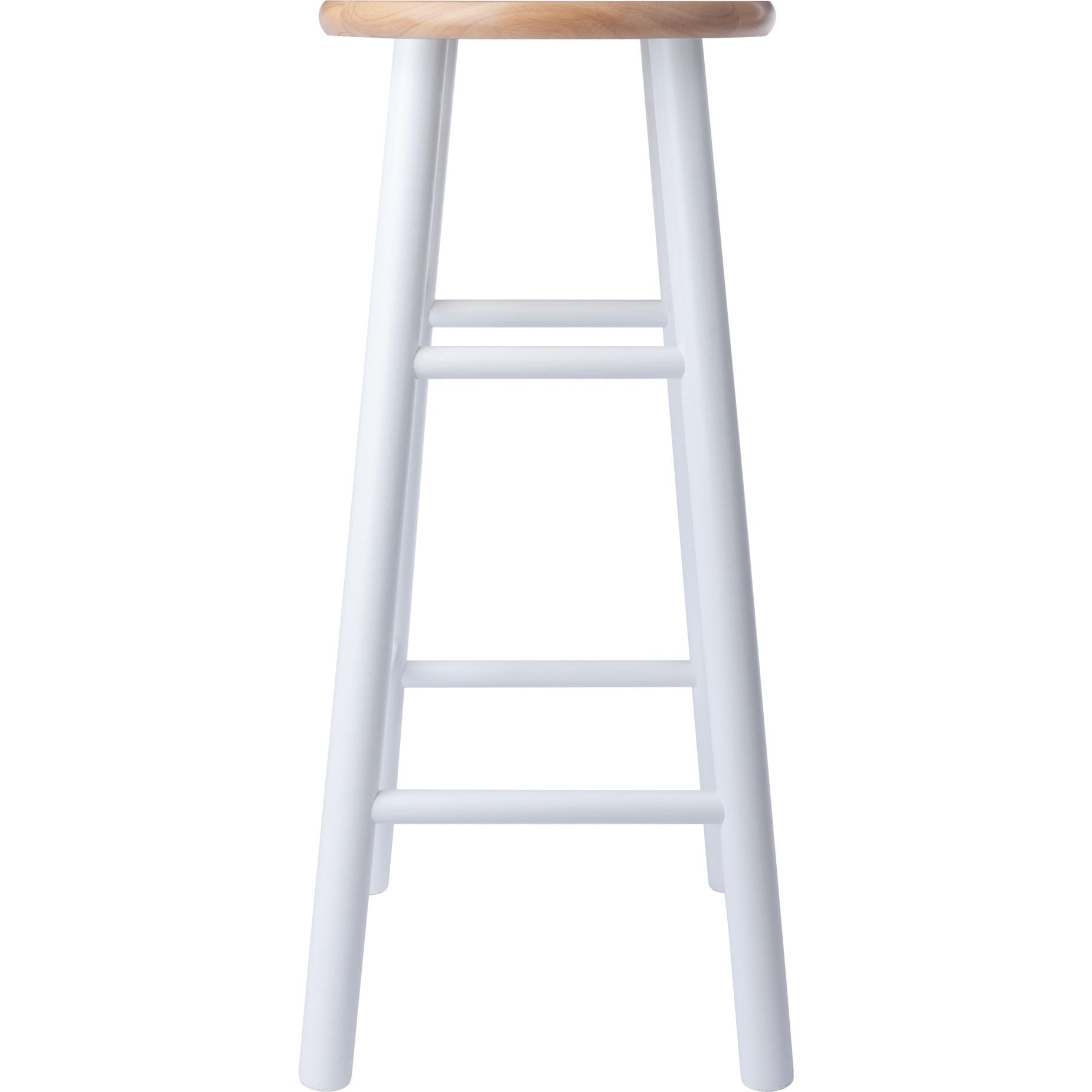 Huxton 2-Pc Bar Stool Set  Natural And White